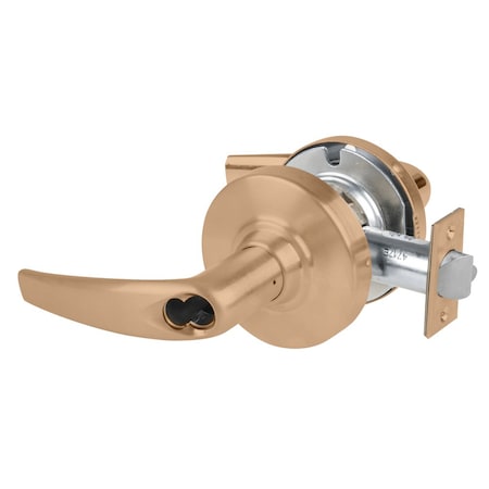 Schlage Grade 2 Office Cylindrical Lock with Field Selectable Vandlgard, Athens Lever, FSIC Less Core, Satin ALX50J ATH 612
